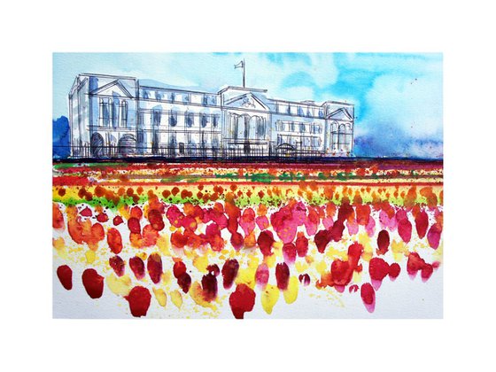 Buckingham Palace with Tulips