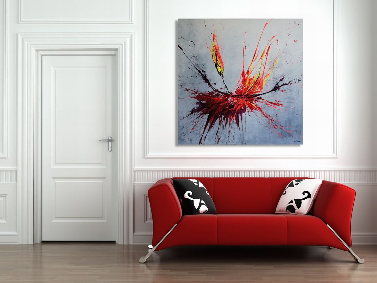 Fires Of Fate (Spirits Of Skies 100110) (100 x 100 cm) XXL (40 x 40 inches) by Ansgar Dressler
