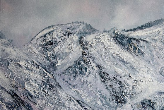 French Alps Mountains ( part of the diptych)