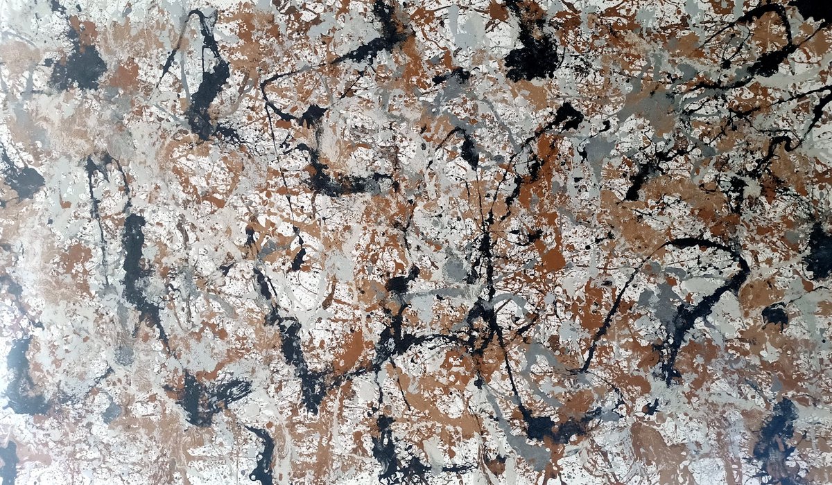 Abstract Acrylic Painting By Antonino Puliafico, 83 X 49, Secco, Original Artwork