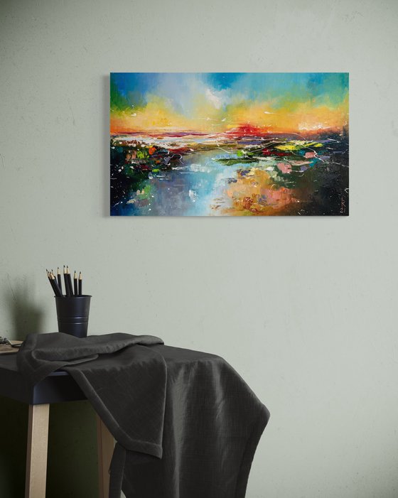 Impression of the sea sunset