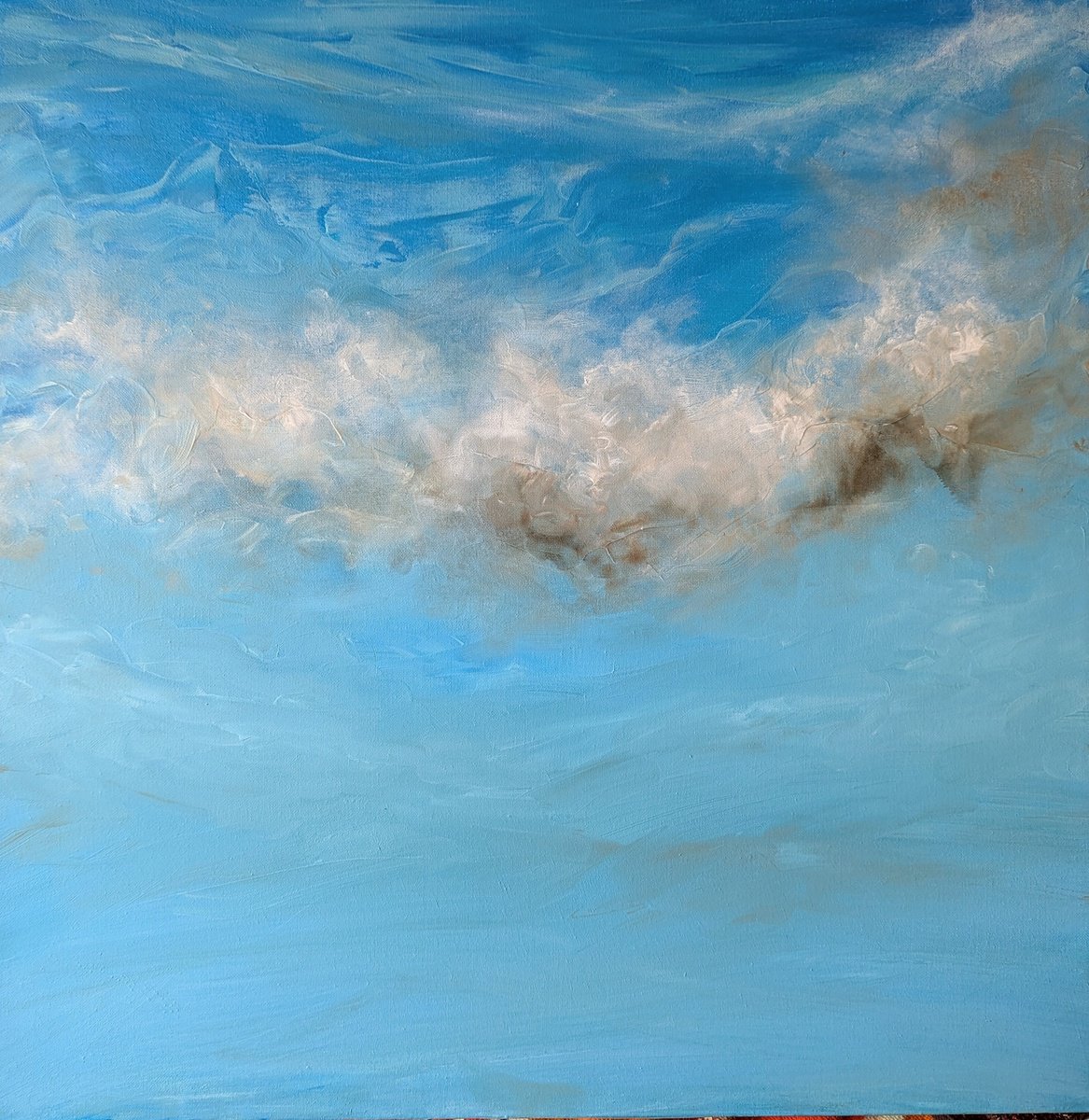 Acrylic Painting , Cloudescape By Lisa Price, 20 X 20, Artwork For Sale On Artfinder