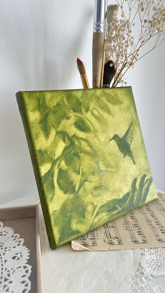 Stay a Little Longer - Green Hummingbird