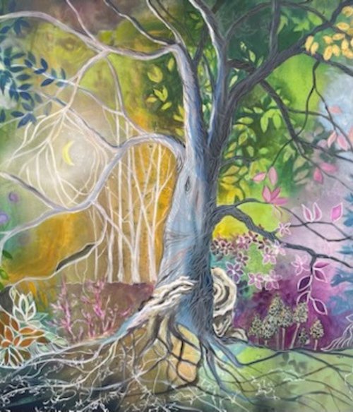 Mother Tree and Her Mushrooms by Eliry Arts
