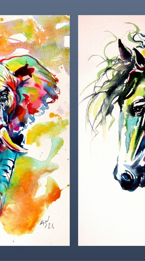 Colorful animals collection by Kovács Anna Brigitta
