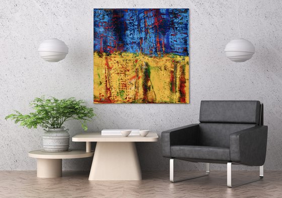 100x100 cm Ukraine Original abstract painting Abstract oil painting