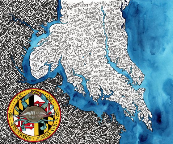 Southern Maryland Word Map