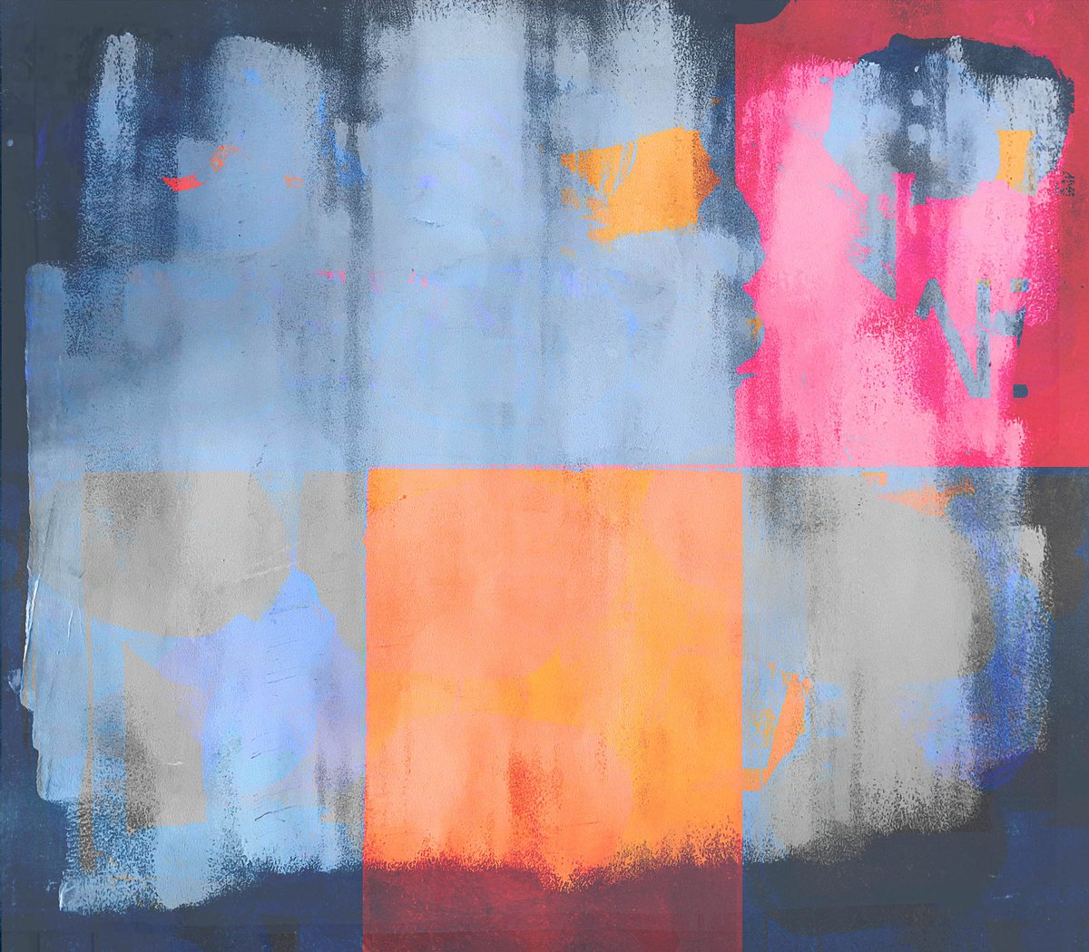 Abstract Print By The Most Active, 17 X 15", What Is Broken, Original Artwork