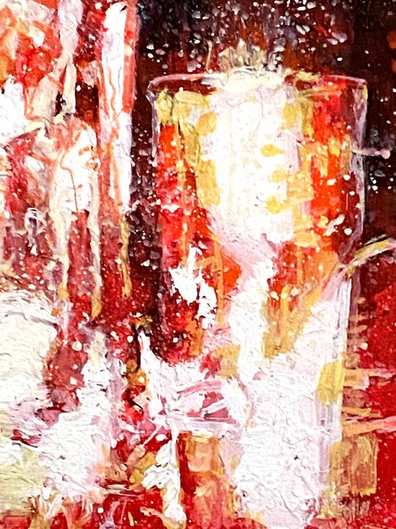 Candlelight and Wine Glasses