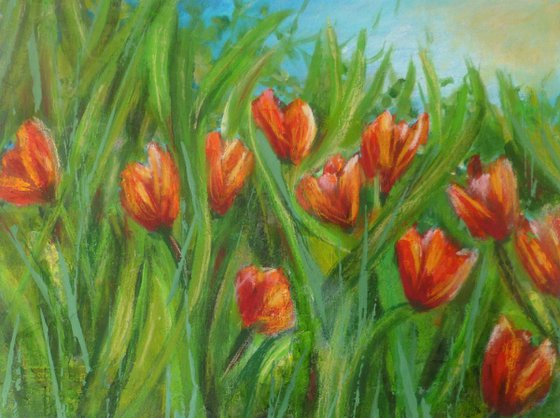 Tulips, Floral Art, Flower Art, Flowers, Landscapes