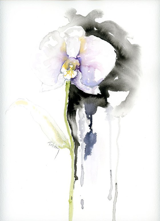 Orchid and Leaf