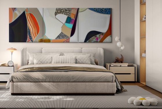 TRiptych Geometric abstraction #81