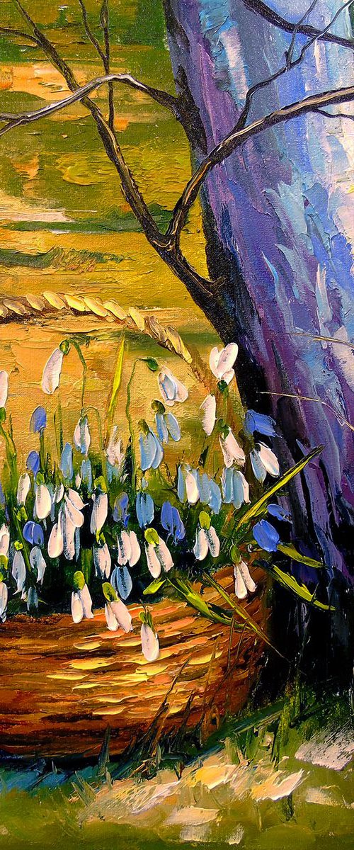 A basket of snowdrops by Olha Darchuk