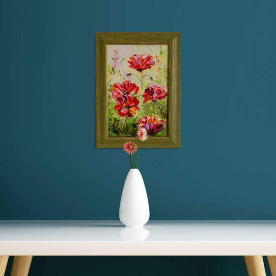 Red flowers(framed)