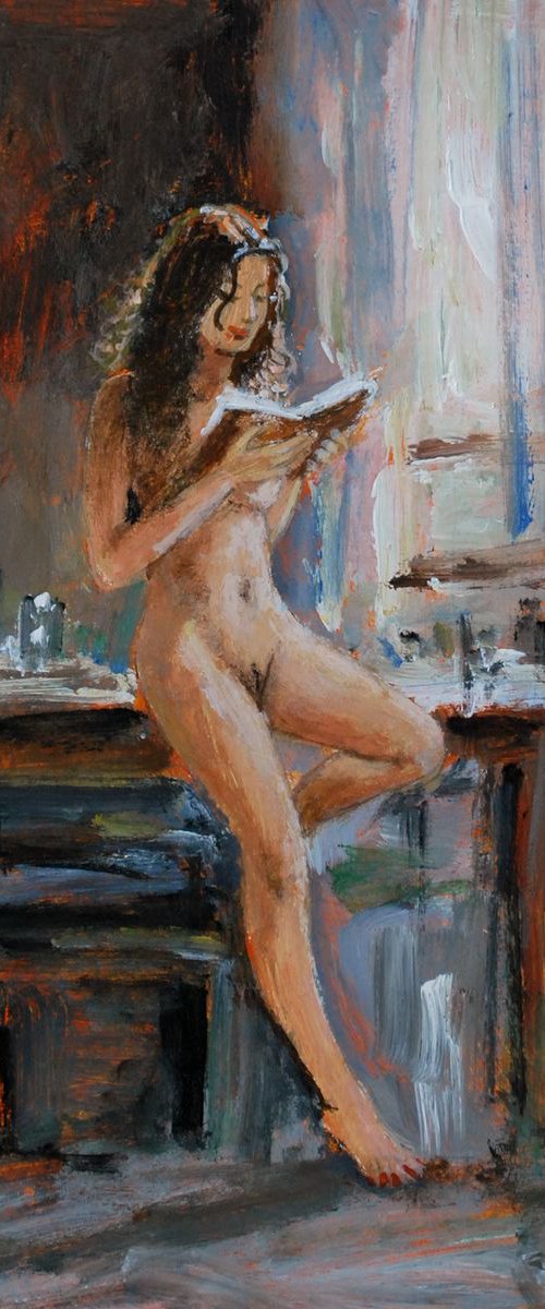 Reading by window2 by Vishalandra Dakur