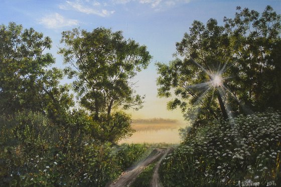 Summer Landscape with Country Path