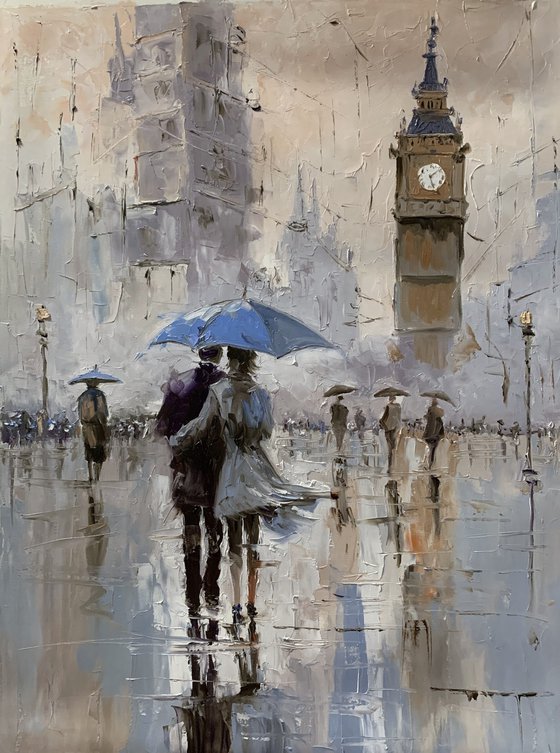 Big Ben's Rainy Kiss. London.