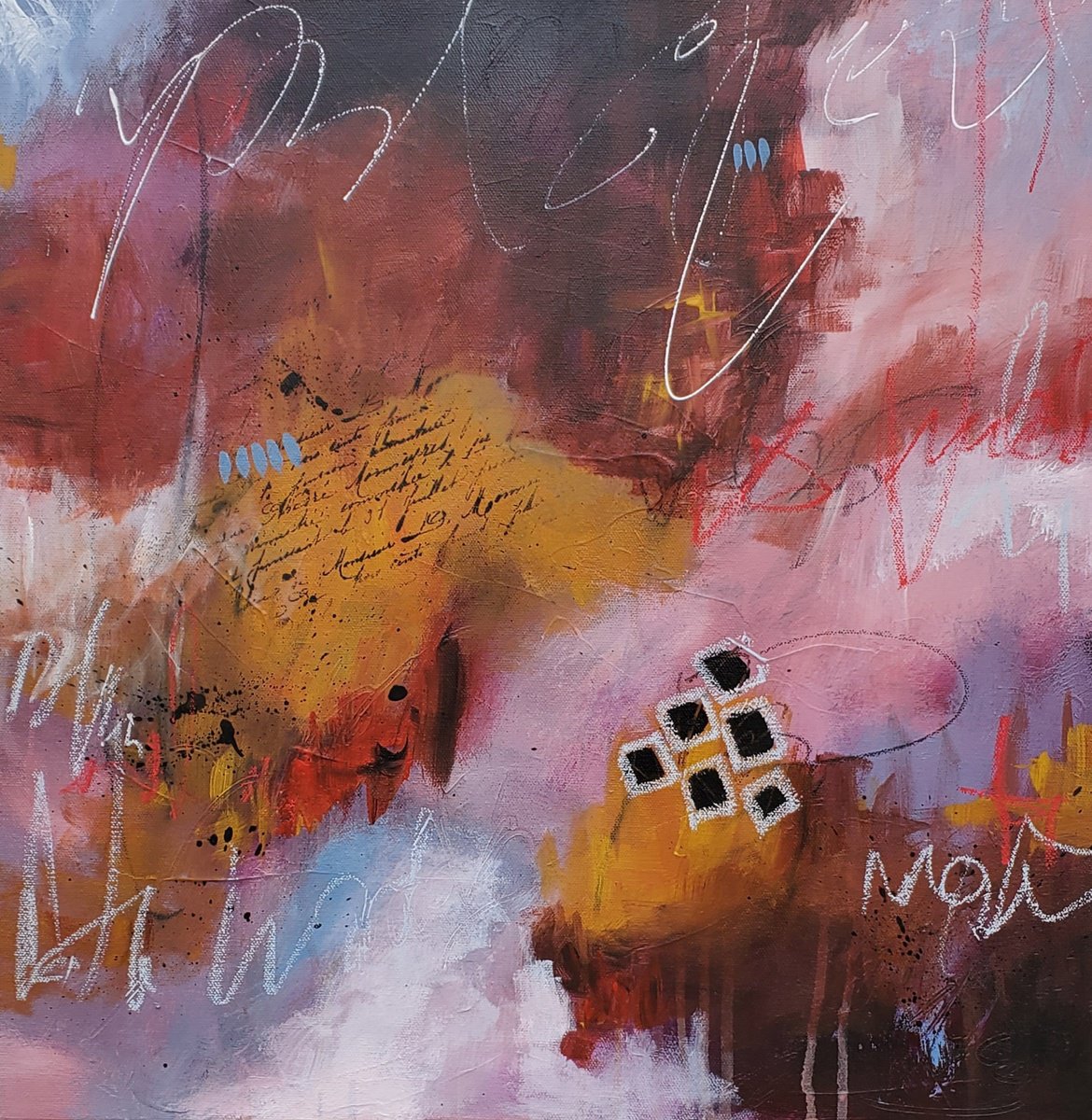 Abstract Acrylic Painting By Niyati Jiwani, 20 X 20", Path Of Freedom, Original Artwork