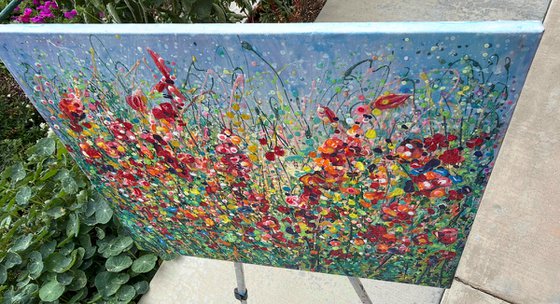 Wildflower Symphony Pollock Style Meadow