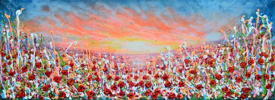 Field of Poppies - Abstract floral art