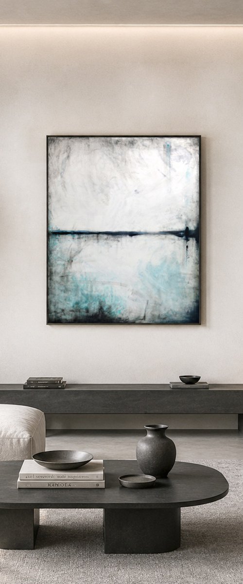 Ink with turquoise I by Maja Gajewska