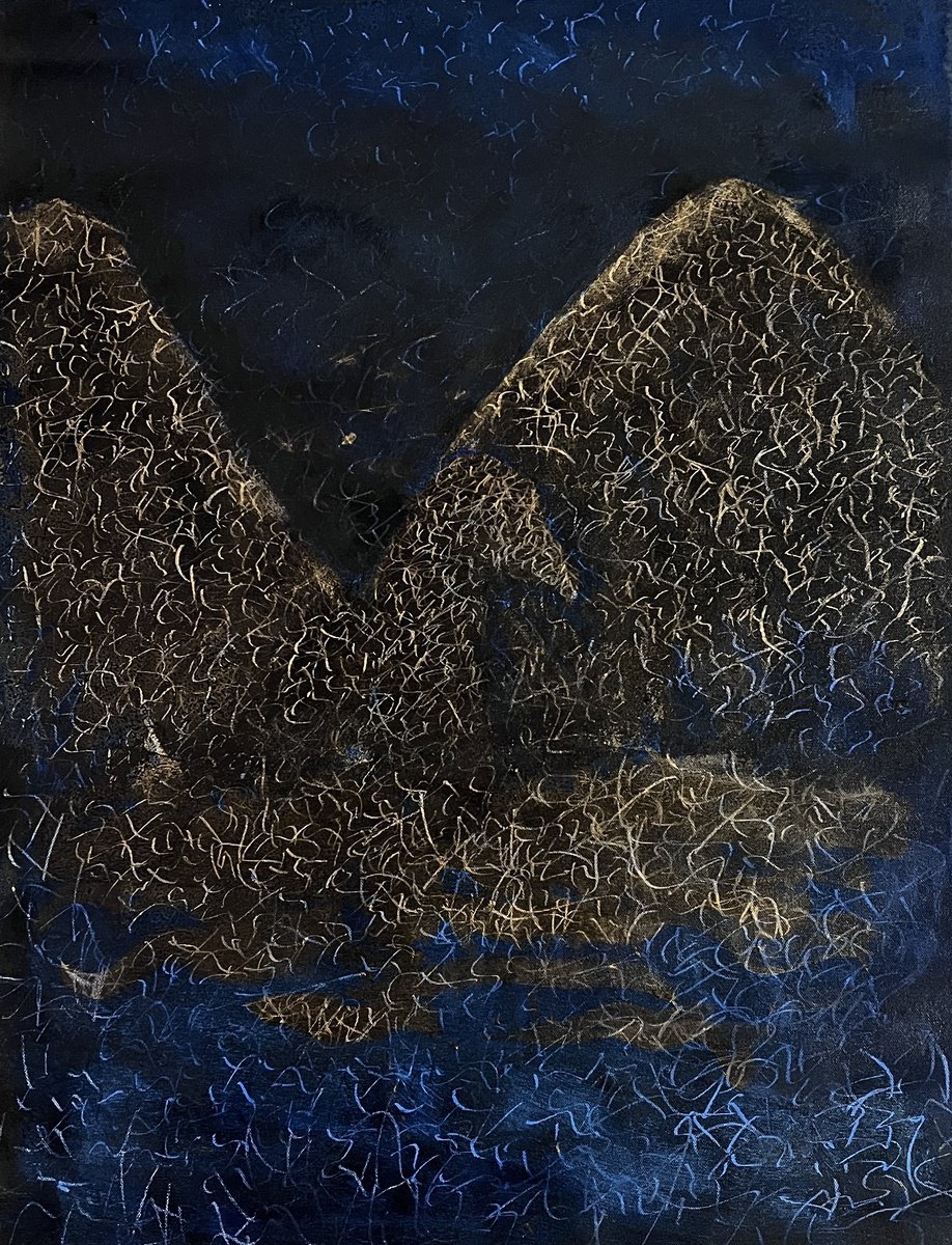 Abstract Animal Acrylic Painting By Ram Barkhane, 28 X 35", Daily Triumph, Original Artwork