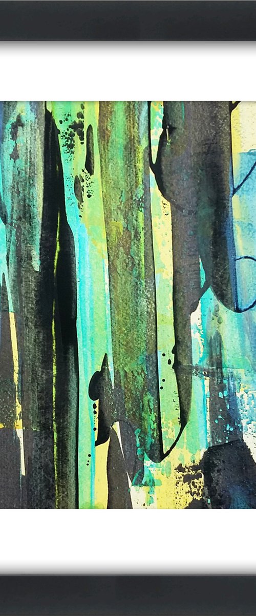Illuminations #3 - Framed and ready to hang - original abstract painting by Carolynne Coulson