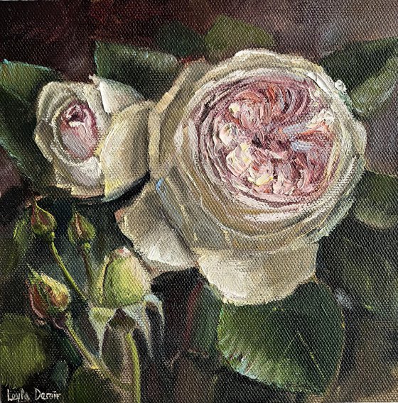 Pink roses still life