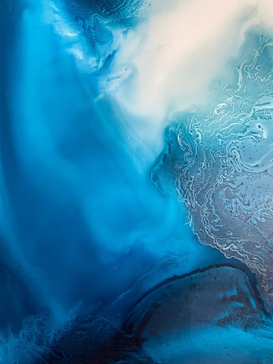 Abstract Ocean Fluid Art
