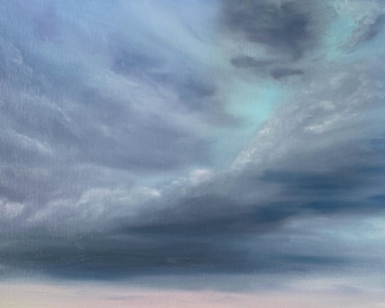 Summer thunderstorm, 50 х 40 cm, oil on canvas