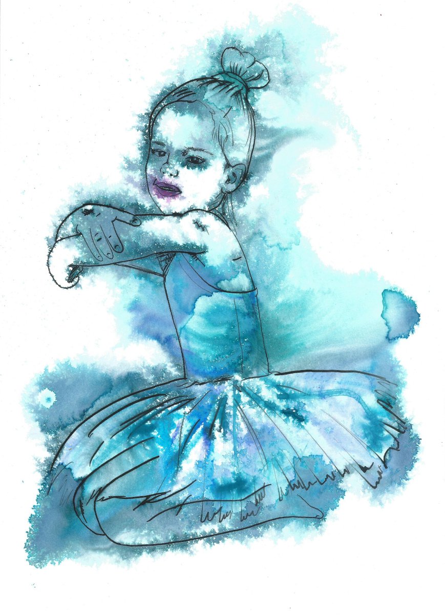 Blue Child Ballet Dancer, Glimpse from Azure by Dianne Bowell