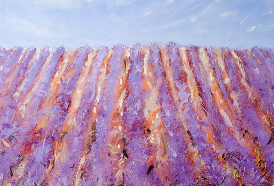 'Lavender' oil painting by Faisal Khouja