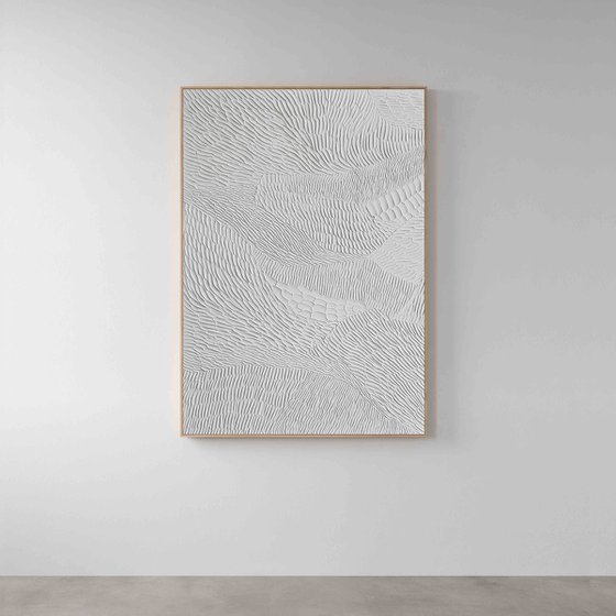 "Fluency 3" High textured abstract art