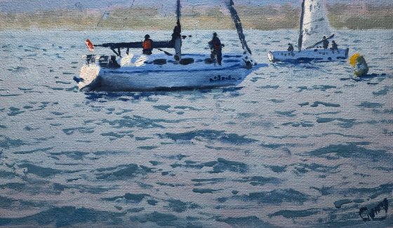 Seascape with Sailboats 52