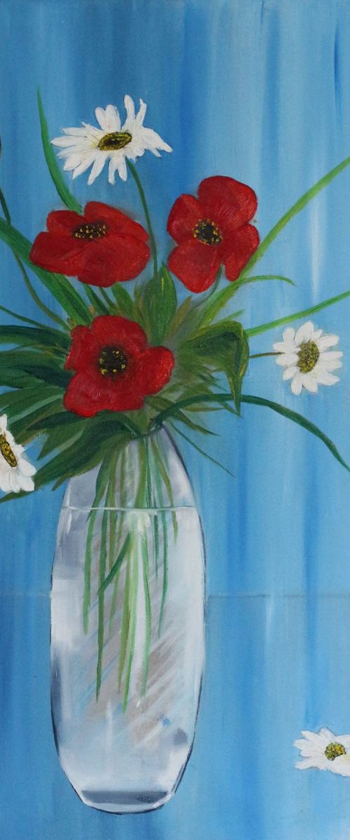 Poppies and Daisies by Galina Zimmatore