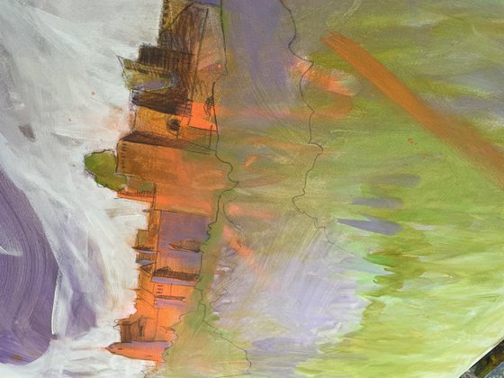 Landschaft mit der Burg Madenburg