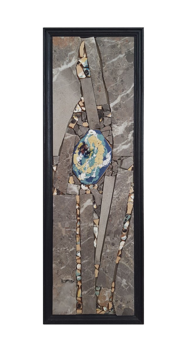 Abstract Relief By Ognyan Hristov, 10 X 30", "Fragment - S27", Original Artwork