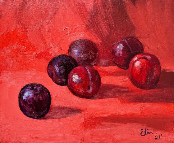 Still Life with plums