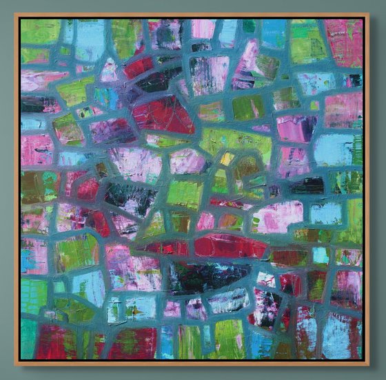 Abstract in Pink and Green