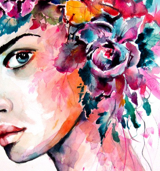 Girl with florals of summer