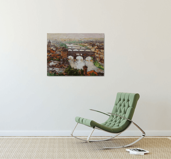 The bridges of Florence - Italy Landscape painting