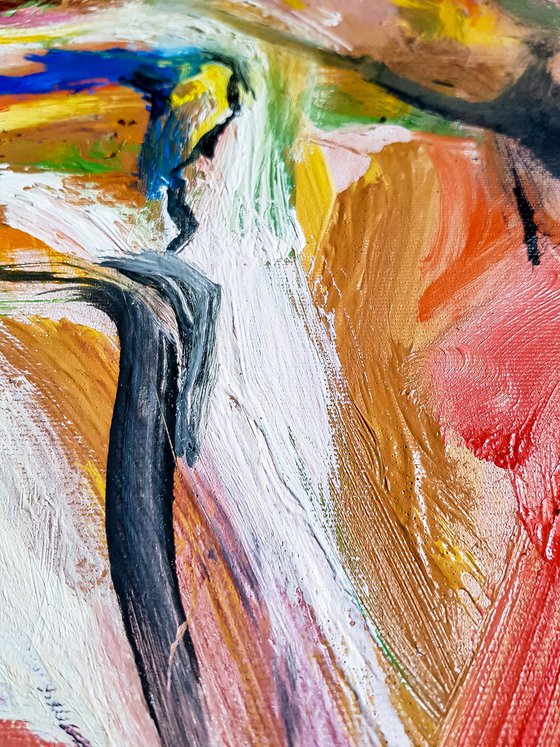 -Variability- Abstract Expressionism painting In the style of Willem de Kooning by Retne