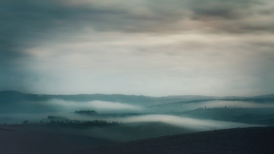 Morning mist over the hills