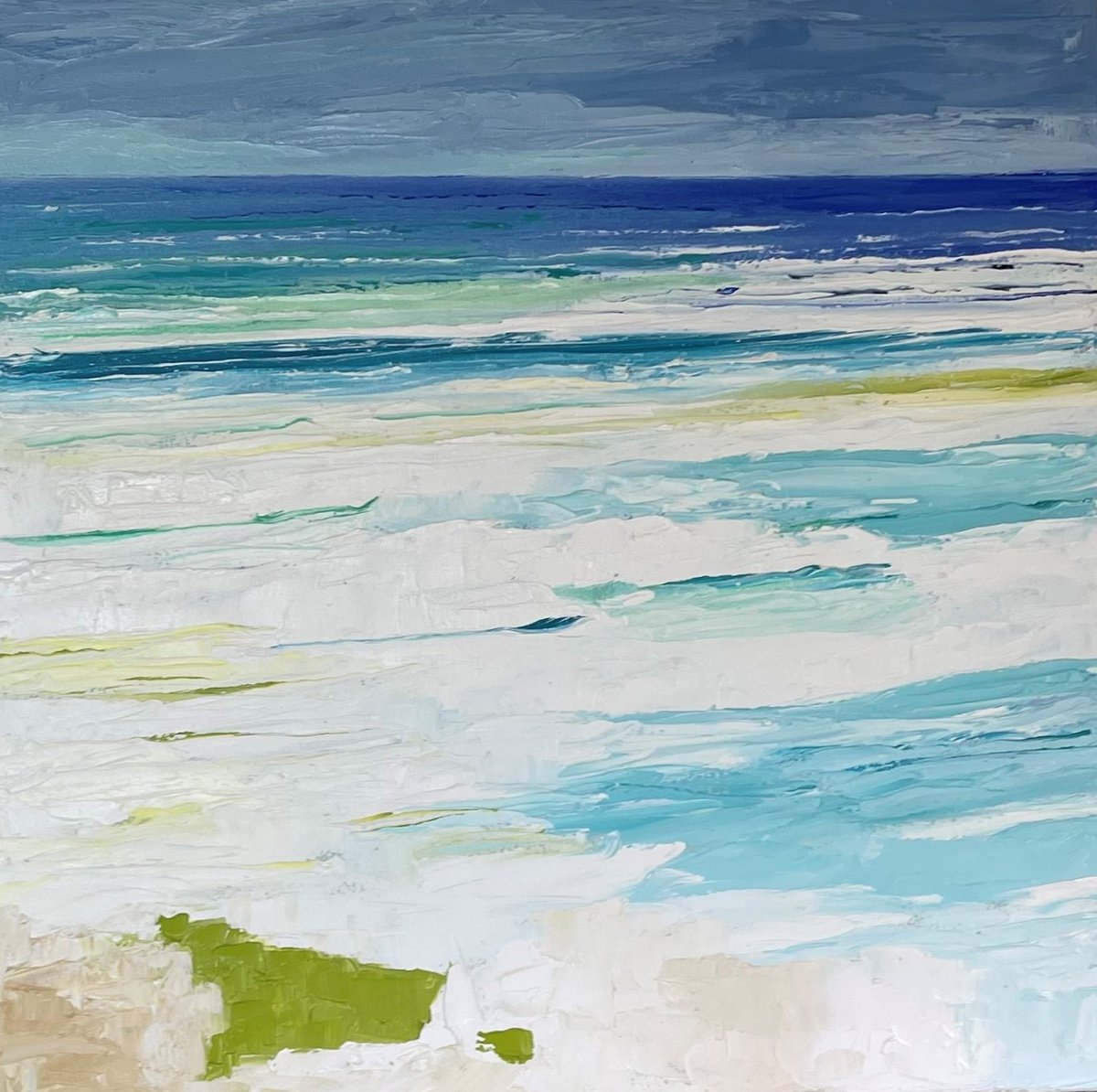 Expressive Oil Painting , White Waters By Ann Palmer, 22 X 22, Artwork For Sale On Artfinder