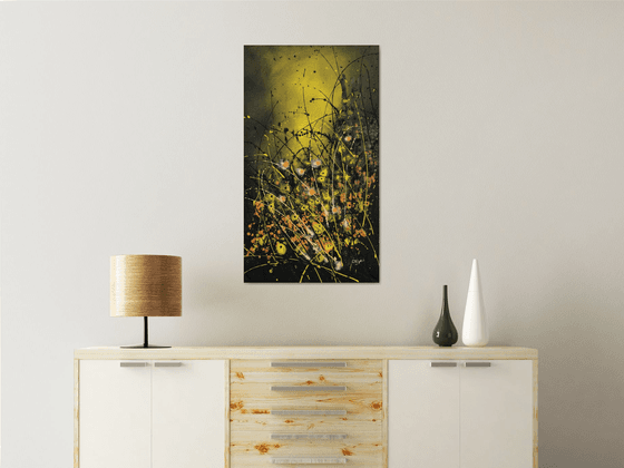 Folgore #1 - Large original abstract floral landscape