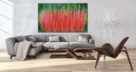 Abstract Pink Fantasy | Large abstract painting