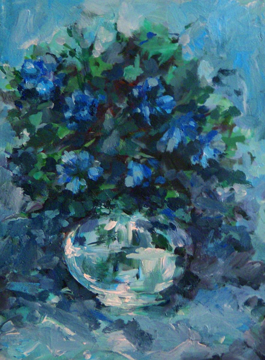 Blue Flowers by Anastasia Zabrodina