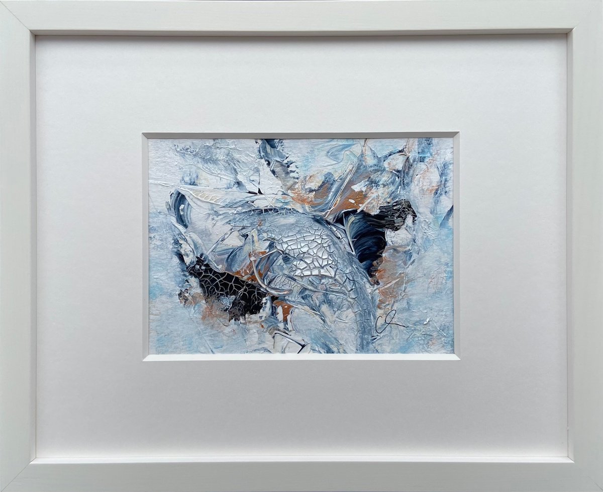 Organic Abstract Acrylic Painting By Maria Bevilacqua-Fischer, 13 X 10", Tiny Treasure No. 49, Original Artwork