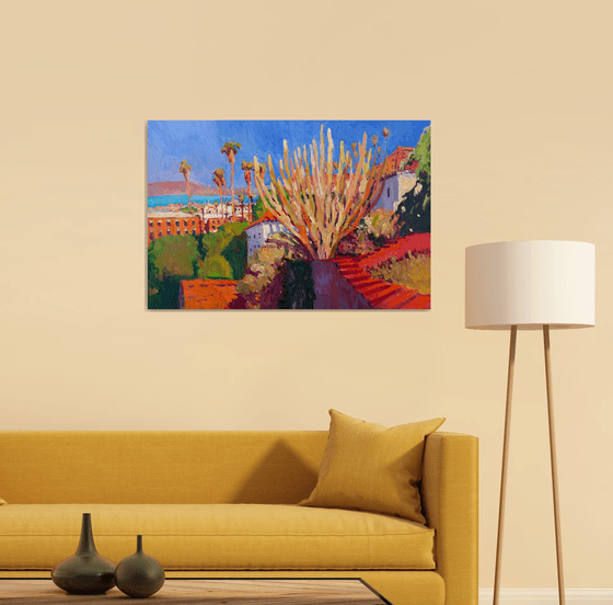 Cactus and Red Steps