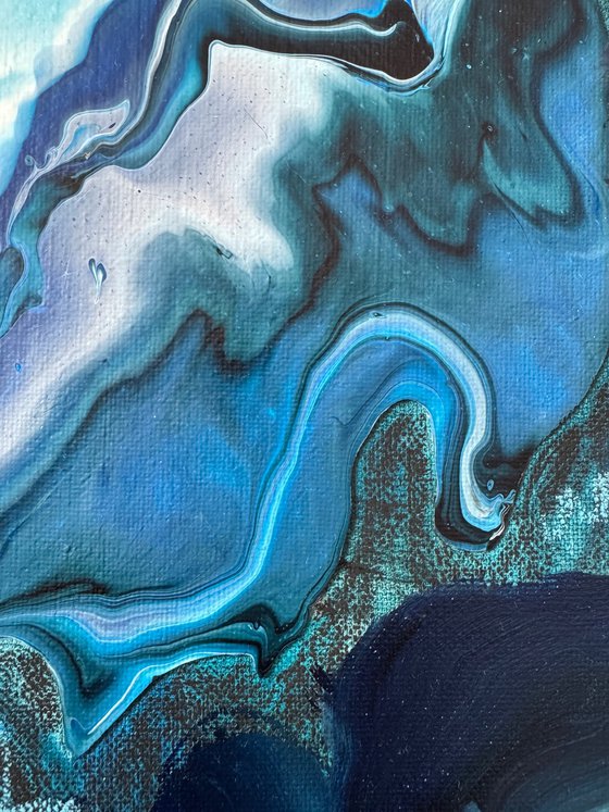 Shimmering blue